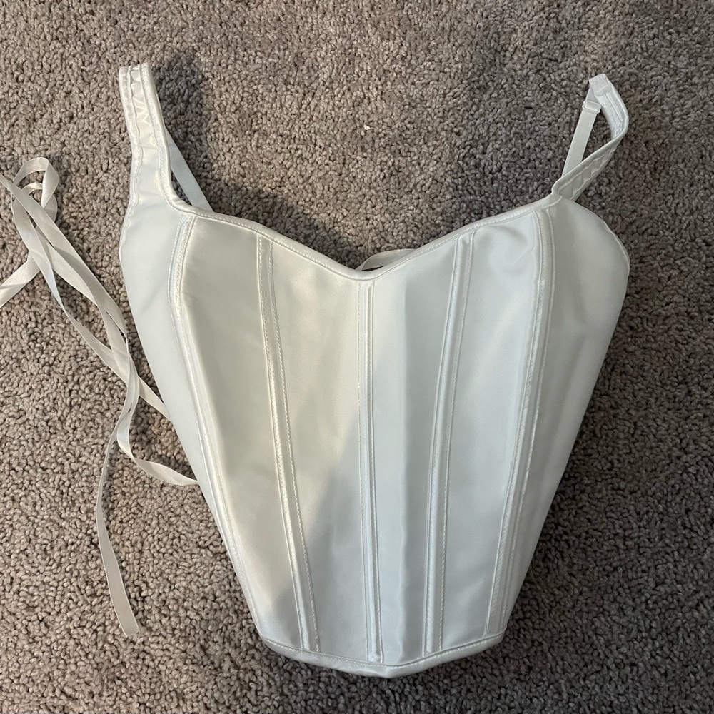White Corset Top with boning